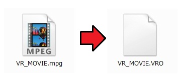 拡張子をVROへ変更